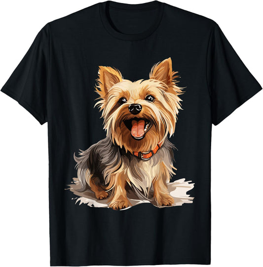 Yorkshire Terrier Yorkie Dog Breed Cute Graphic T-Shirt - T-Shirt | Black