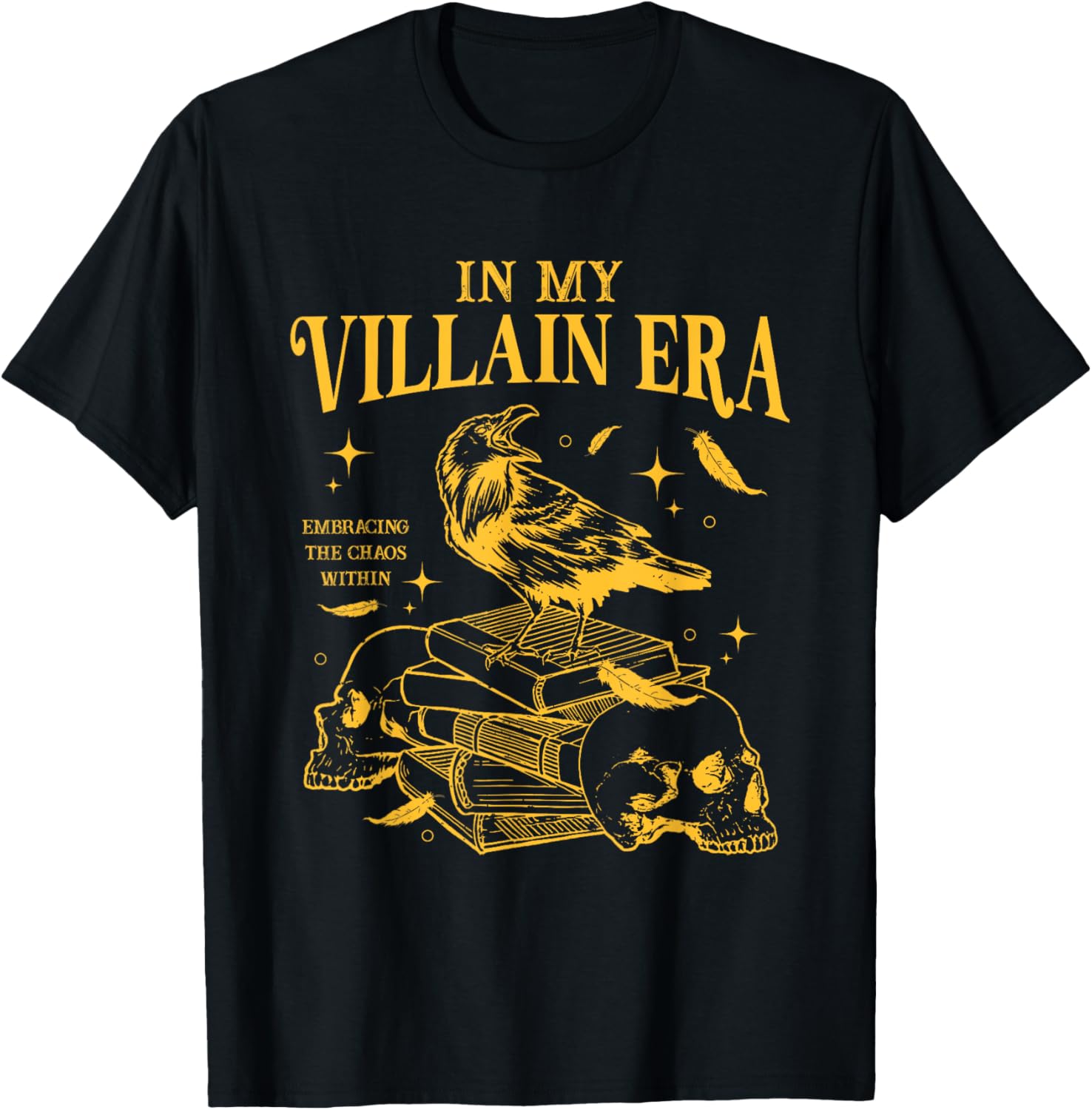Retro In My Villain Era Morally Grey Books Club T-Shirt - T-Shirt | Black
