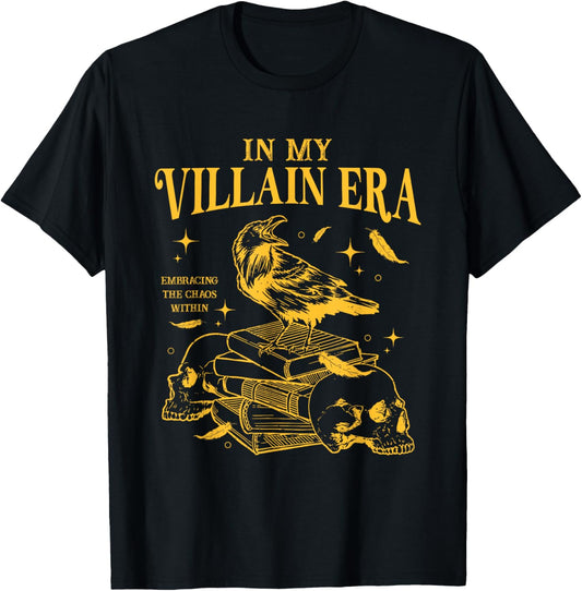 Retro In My Villain Era Morally Grey Books Club T-Shirt - T-Shirt | Black