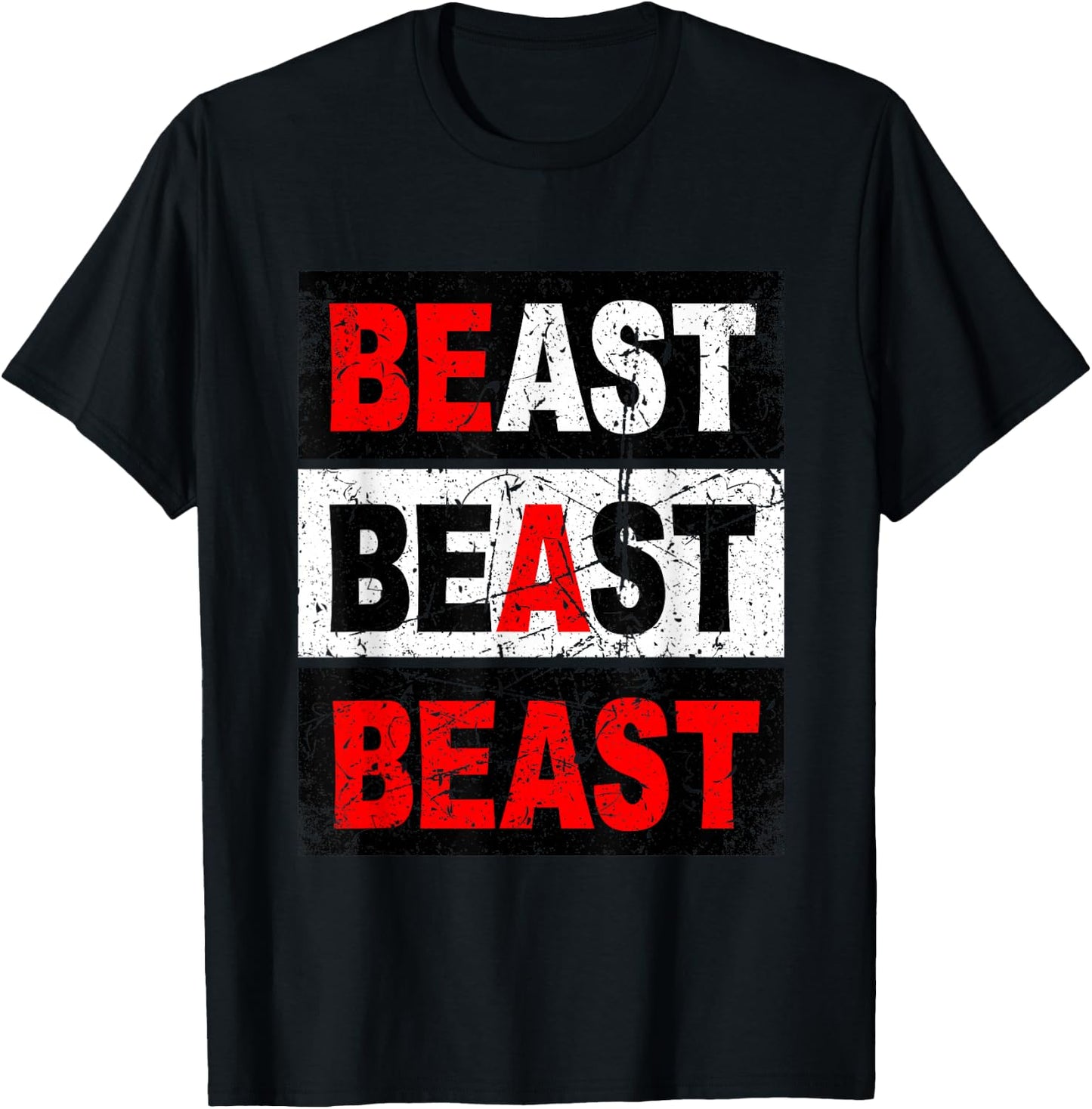 Retro Be A Beast Gym Training Shirt T-Shirt - T-Shirt | Black