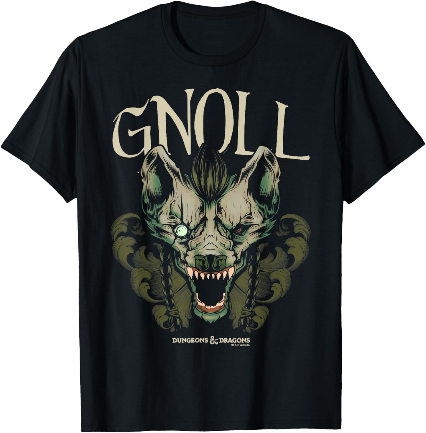 Dungeons & Dragons Gnoll Big Face T-Shirt - T-Shirt | Black
