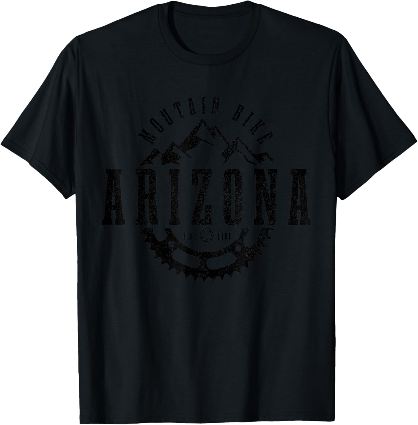Mountain Bike Arizona MTB Downhill Biking Vintage Biker T-Shirt - T-Shirt | Black