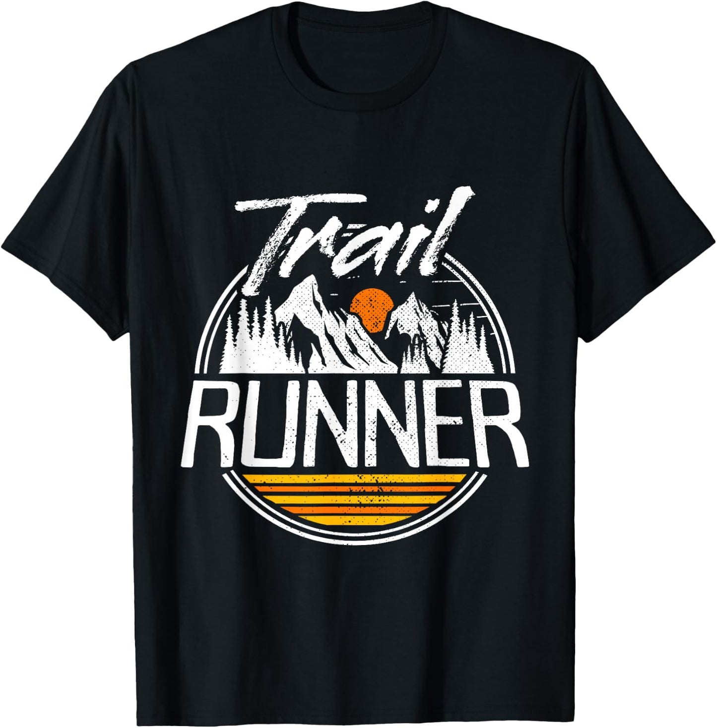 Trail Running Ultra Run Adventure Hiking Fell Trail Runner T-Shirt - T-Shirt | Black