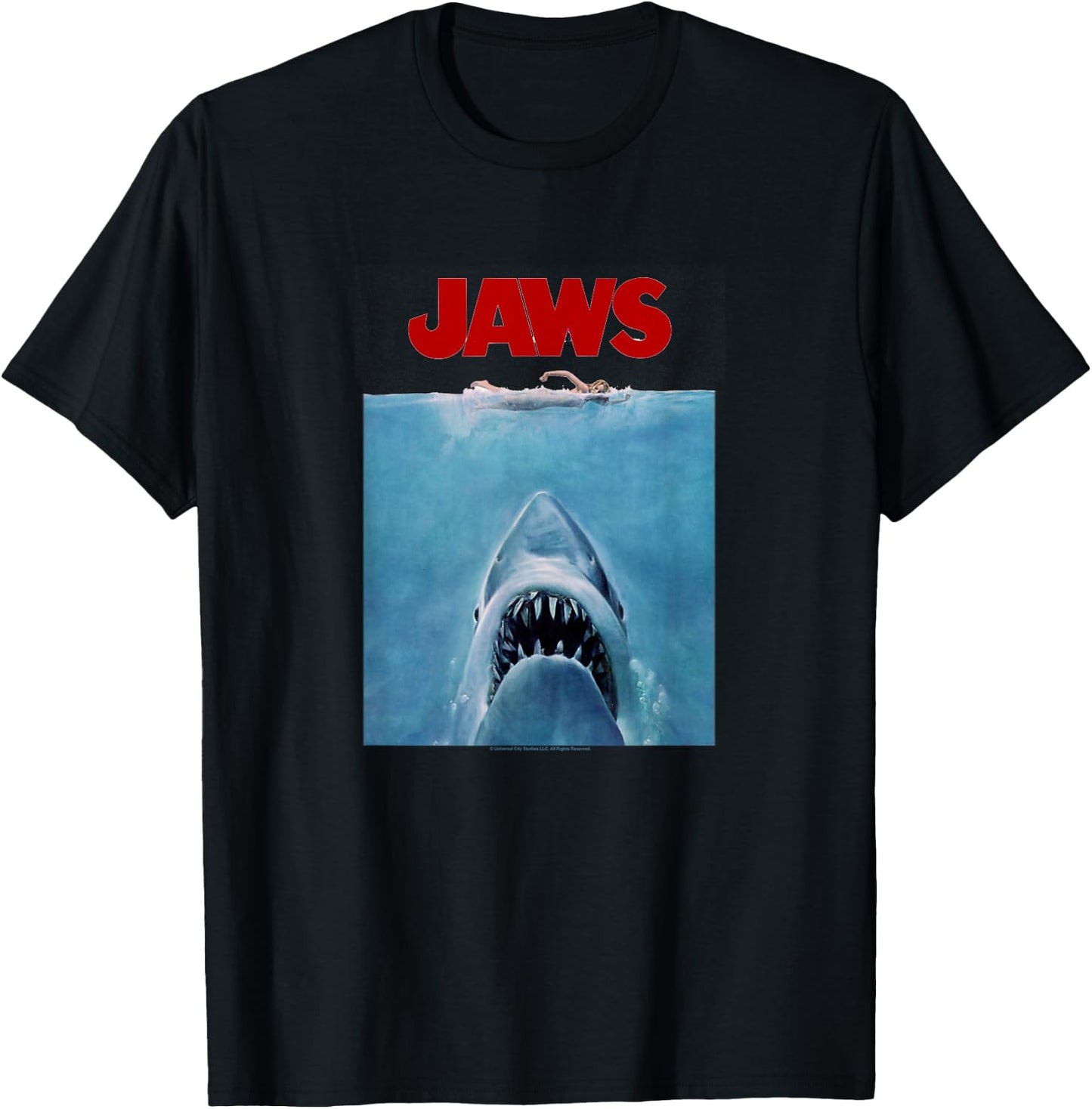 Jaws Classic Poster Art T-Shirt - T-Shirt | Black