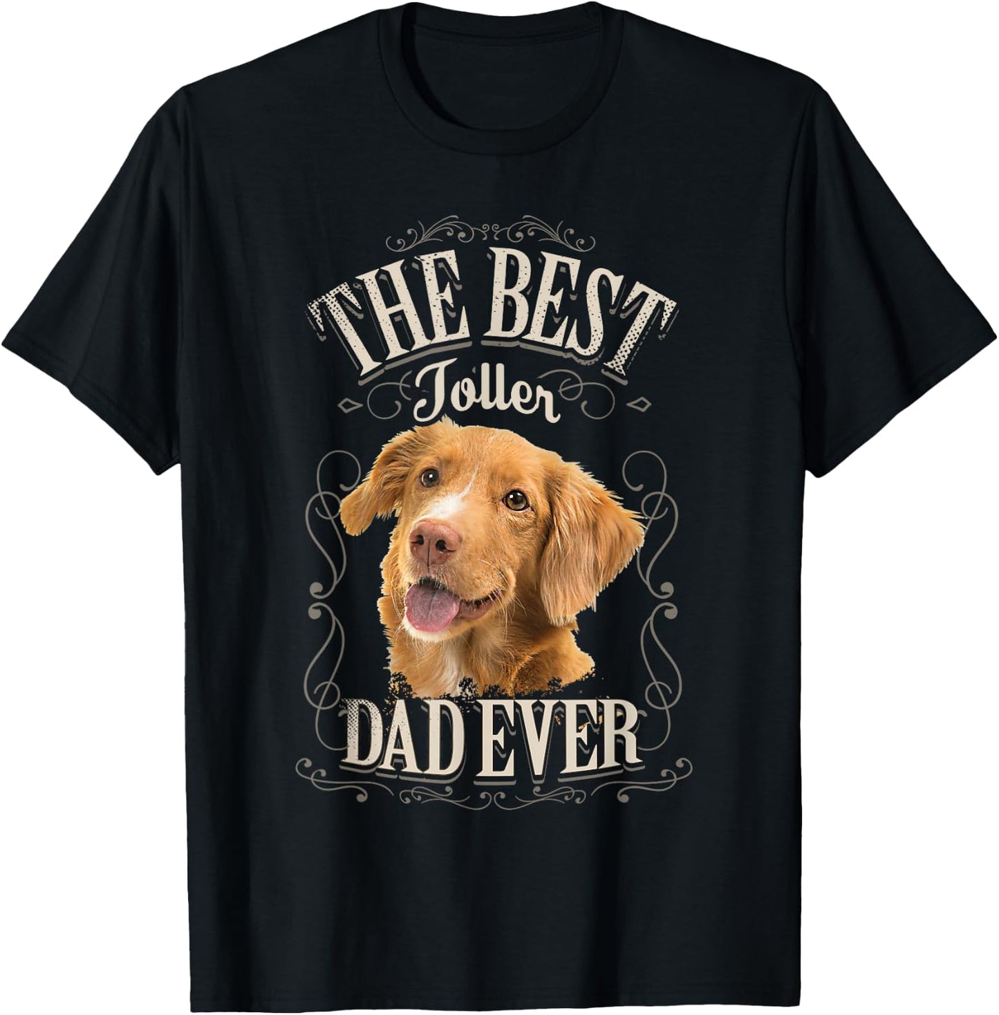 Best Toller Dad Ever Nova Scotia Duck Tolling Retriever Dog T-Shirt - T-Shirt | Black