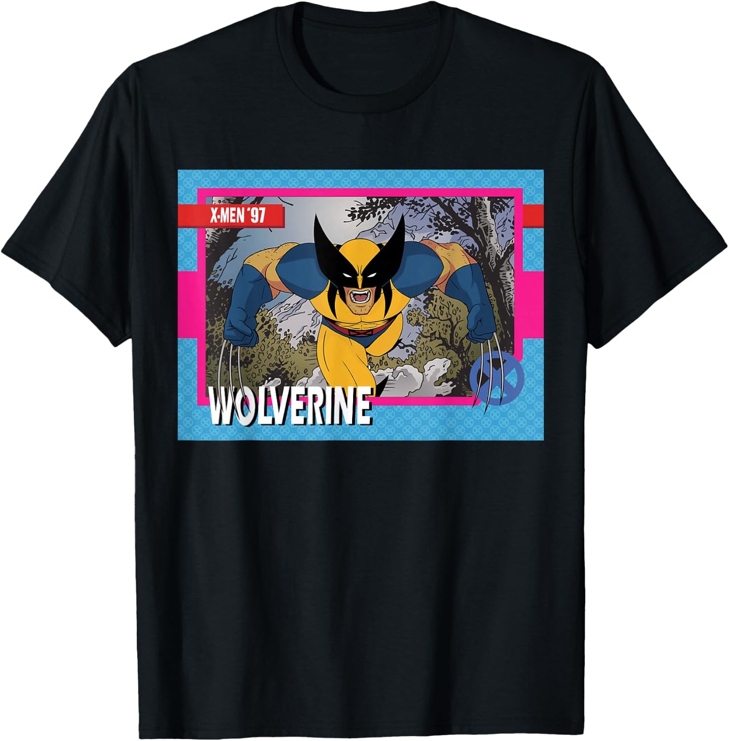 Marvel Studios X-Men ’97 Wolverine Retro Trading Card T-Shirt - T-Shirt | Black