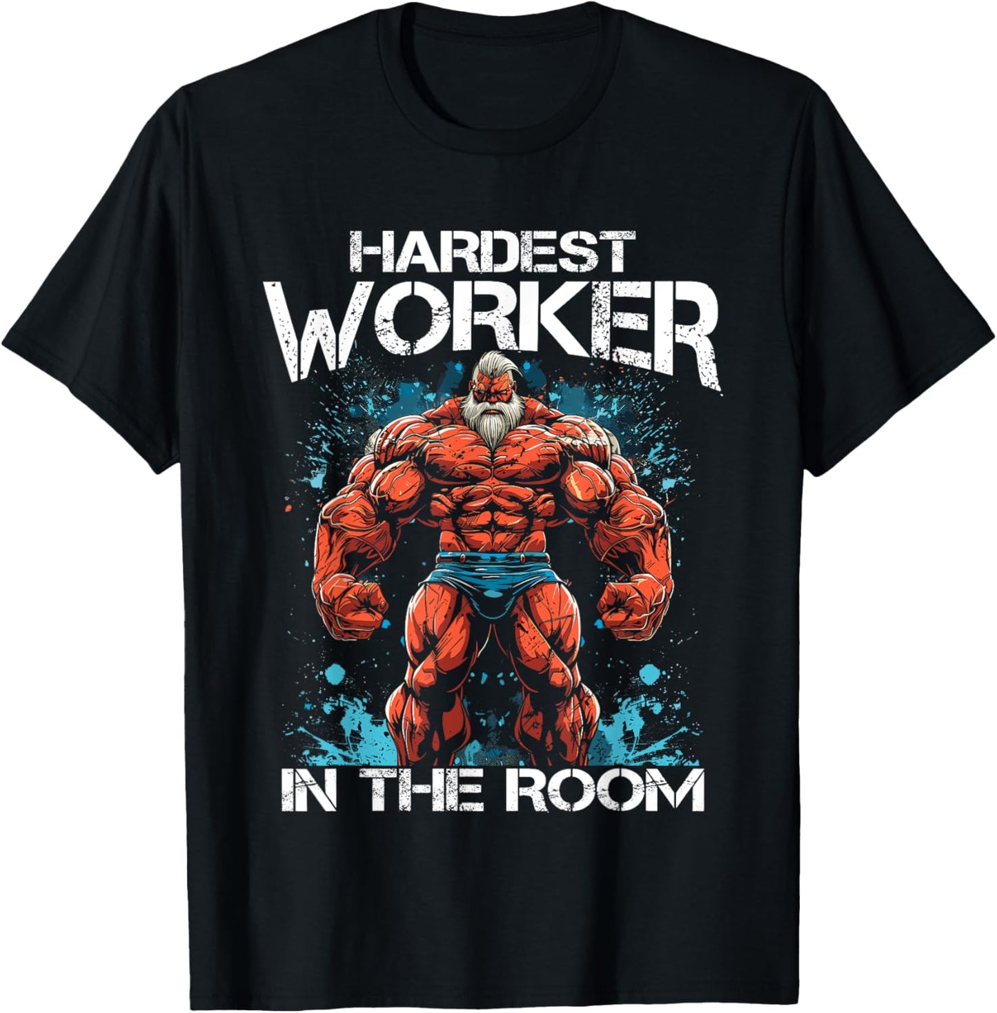 Gym Workout Bodybuilding Hardest Worker in the room T-Shirt - T-Shirt | Black