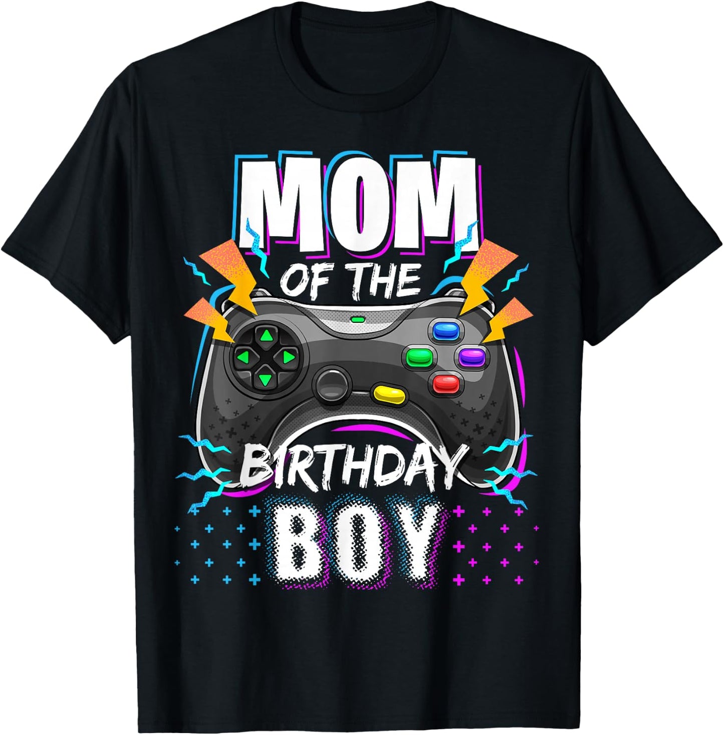 Mom of the Birthday Boy Matching Video Gamer Birthday Party T-Shirt - T-Shirt | Black
