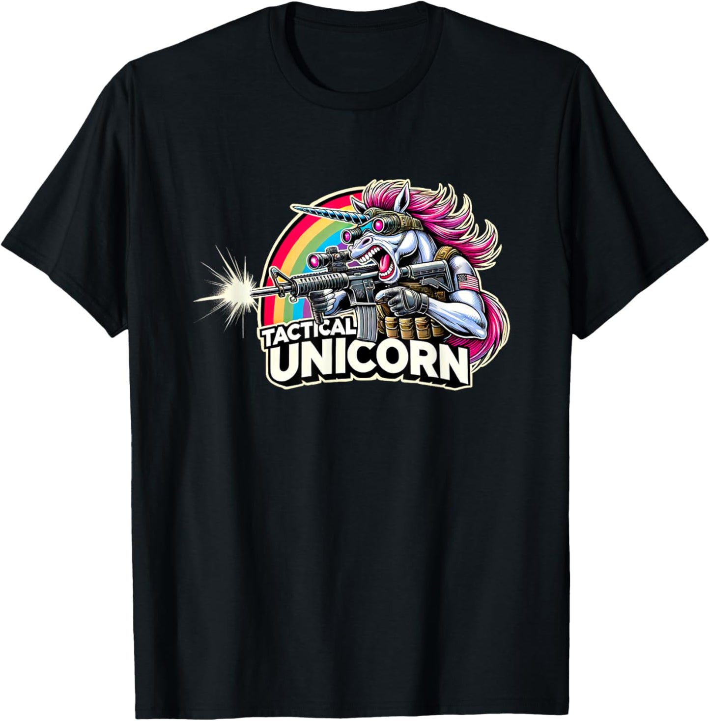 Tactical Unicorn for Police SWAT Operators T-Shirt - T-Shirt | Black