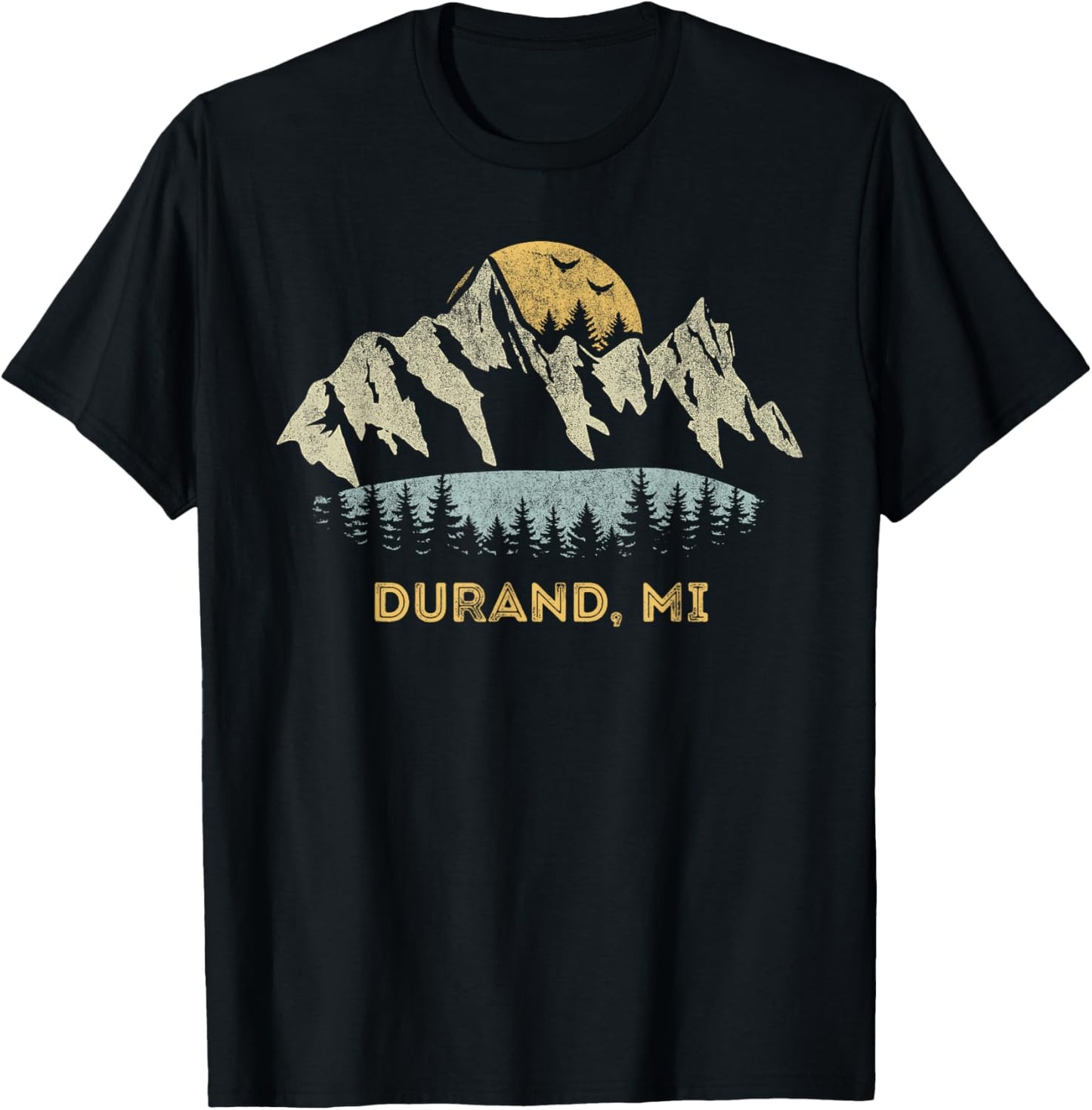 Durand Michigan Mountain Sunset Sunrise MI T-Shirt - T-Shirt | Black