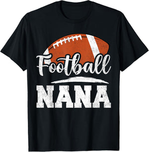 Football Nana Football Player Game Day Mother's Day T-Shirt - T-Shirt | Black