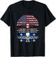 Family Canada Quebec City & Montreal USA Styles American Grown with Quebecois Roots Quebec Canada Ancestry T-Shirt - T-Shirt | Black