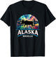 Wasilla Alaska Aurora Borealis Moose Souvenir T-Shirt - T-Shirt | Black