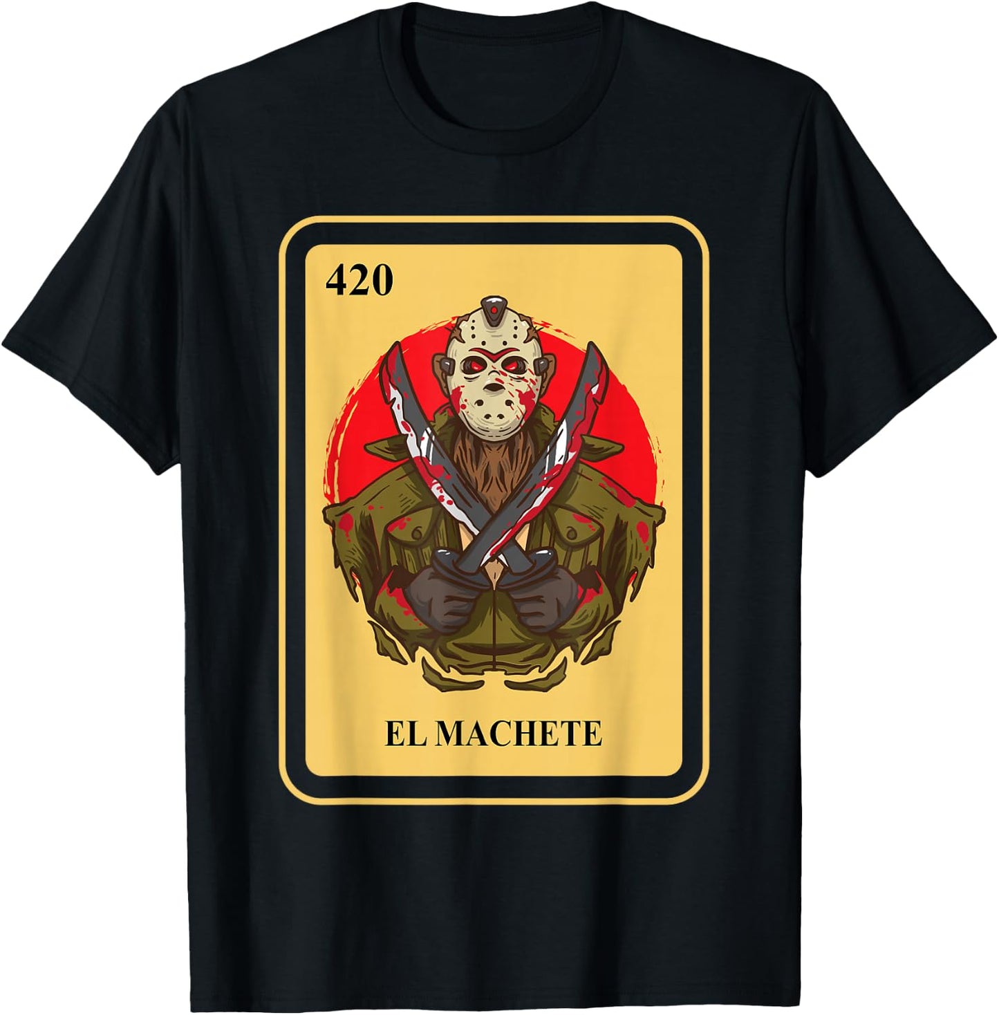 Mexican El Machete traditional Bingo Card game T-Shirt - T-Shirt | Black