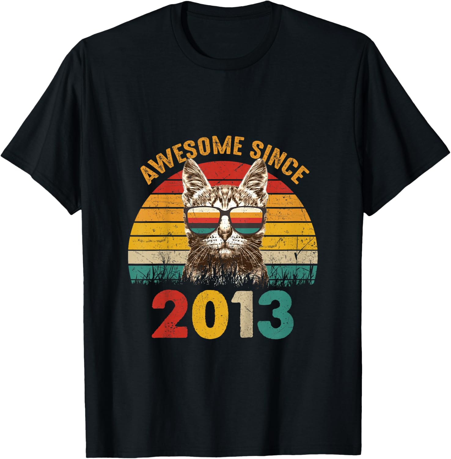 12th Birthday Funny girls boys 12 Years Awesome Since 2013 T-Shirt - T-Shirt | Black