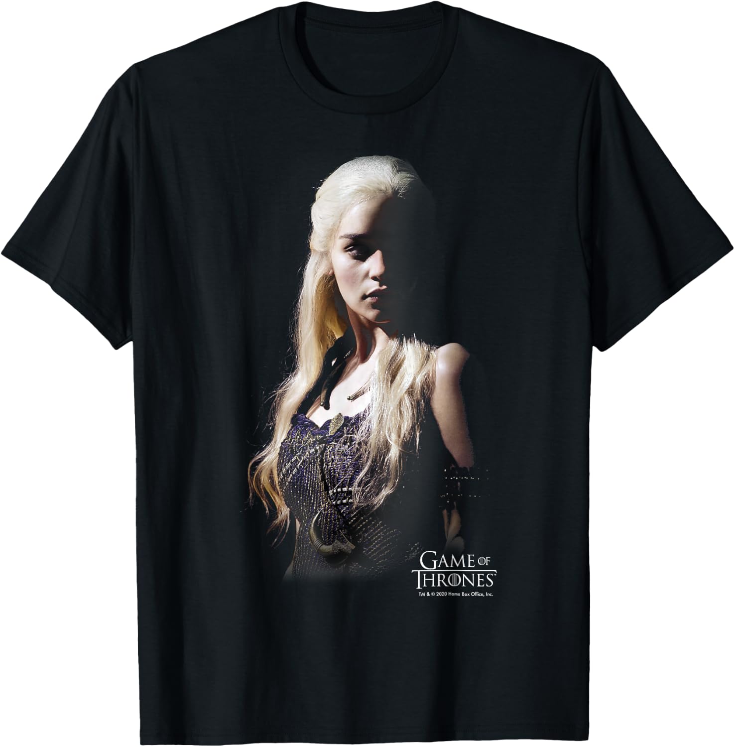 Game Of Thrones Daenerys Targaryen Dark Portrait T-Shirt - T-Shirt | Black