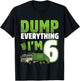 Kids Recycling Trash 6 Year Old Garbage Truck 6th Birthday Boy T-Shirt - T-Shirt | Black