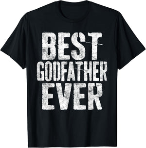 Best Godfather Ever Shirt Men Fathers Day Godfather T-Shirt - T-Shirt | Black