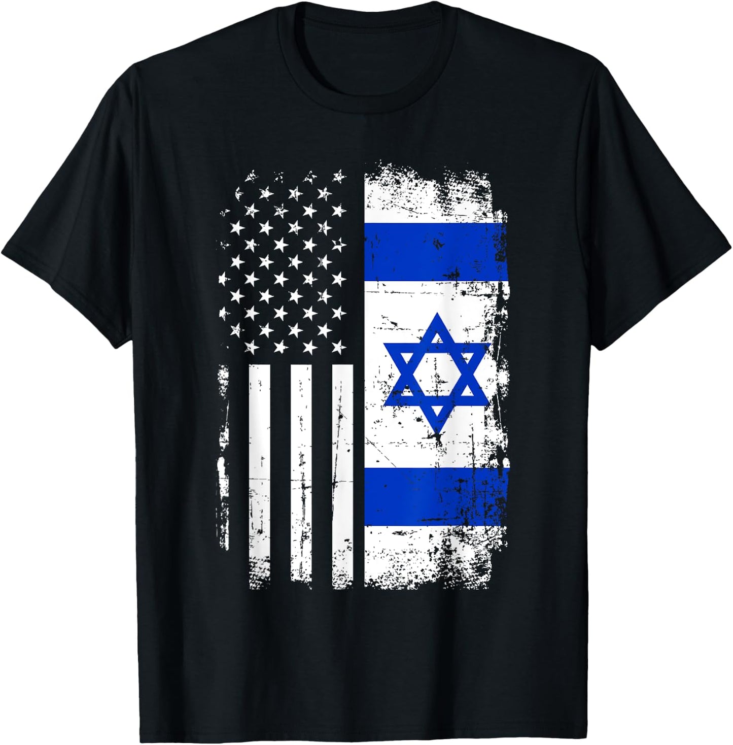 Israel USA flag T-Shirt - T-Shirt | Black