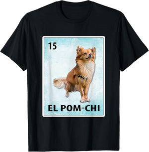 El Pom-Chi Mexican Pom-Chi Cards T-Shirt - T-Shirt | Black