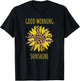 Good Morning Sunshine Sunflower Leopard Bohemian T-Shirt - T-Shirt | Black