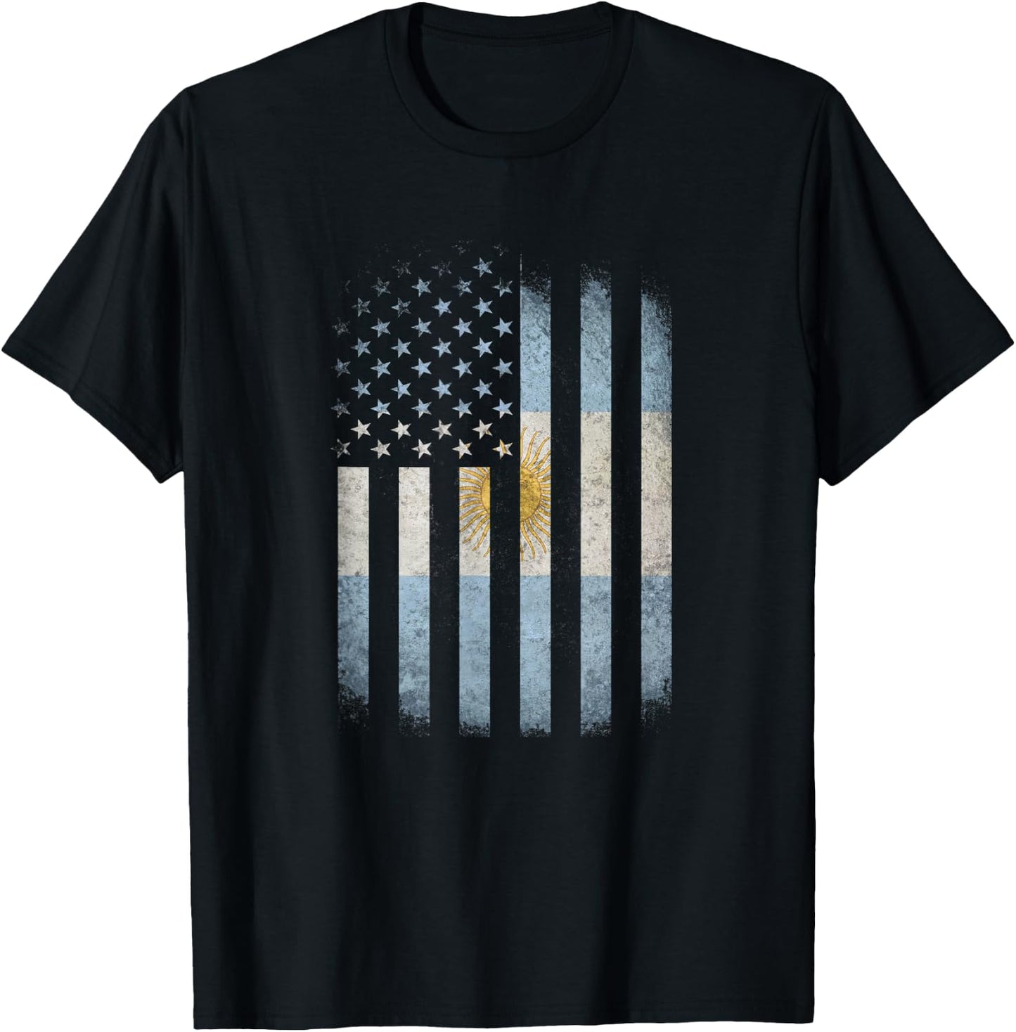 Argentina and America Flag - Argentinian American Flag T-Shirt - T-Shirt | Black