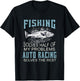 Solves Half Of My Problems Fishing Car Racing Fish T-Shirt - T-Shirt | Black