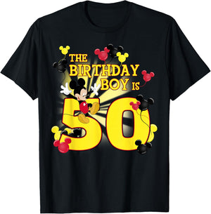 Disney Mickey and Friends Mickey 50th Birthday Boy T-Shirt - T-Shirt | Black