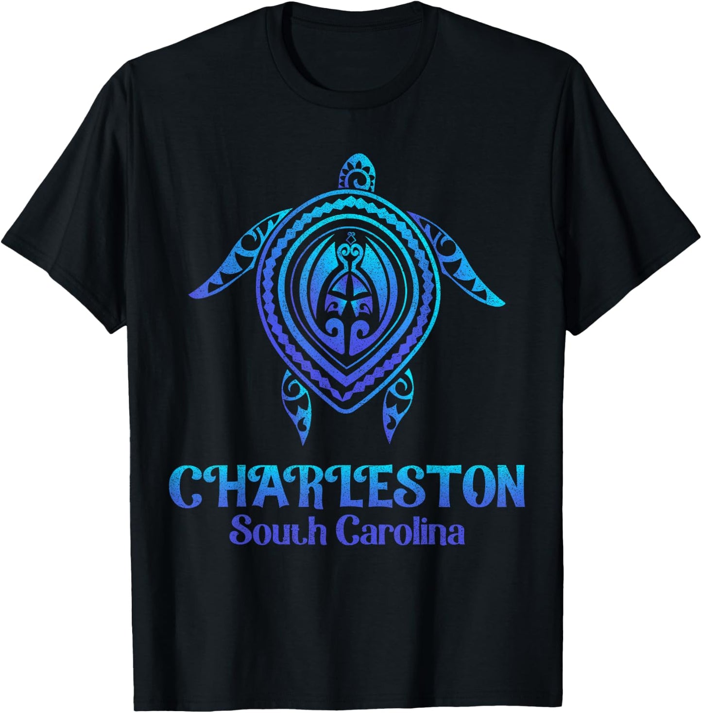 Charleston South Carolina Beach Charleston SC Sea Turtle Men Women Kids T-Shirt - T-Shirt | Black