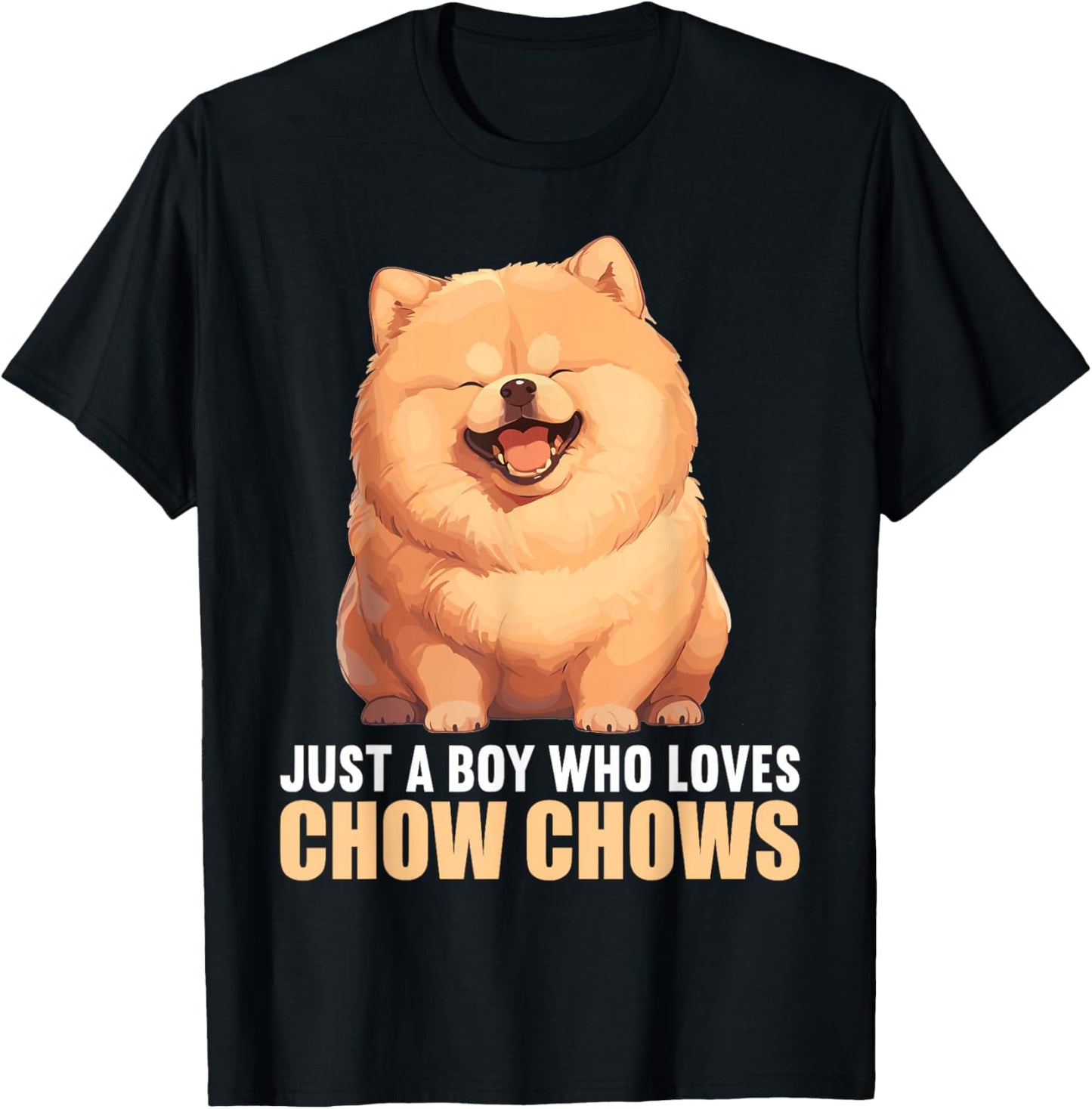 Just a Boy who loves Chow Chows Dogs Dog Chow Chow T-Shirt - T-Shirt | Black