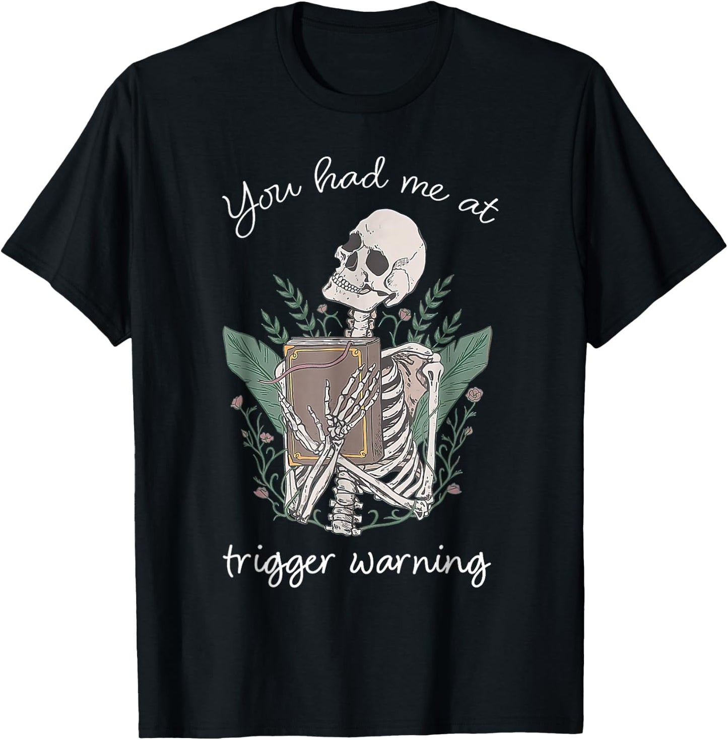 Bookish Quote Funny Skeleton Book Lover Bookish Librarian T-Shirt - T-Shirt | Black