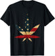 Marijuana Leaf USA Flag graphic - Funny US Weed Legalization T-Shirt - T-Shirt | Black