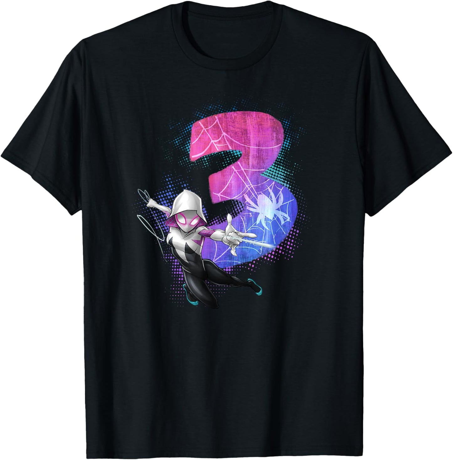 Marvel Ghost-Spider Gwen Stacy 3rd Birthday Graphic T-Shirt - T-Shirt | Black