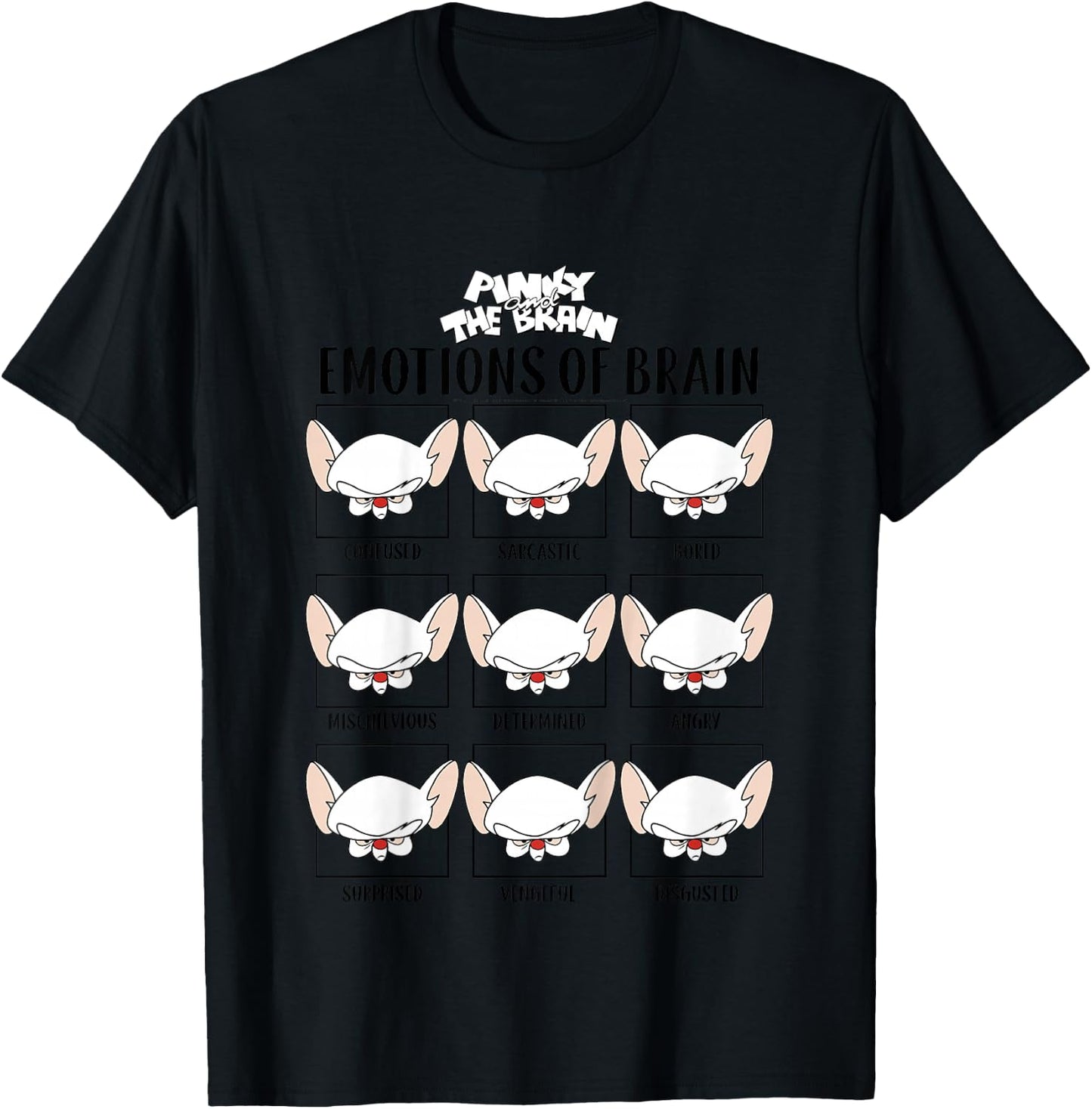 Kids Pinky and The Brain Emotions of Brain Box Up T-Shirt - T-Shirt | Black