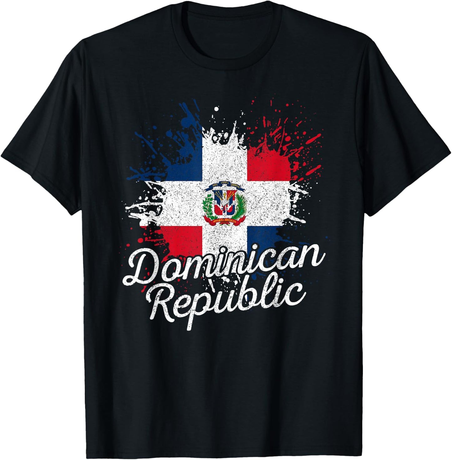 Dominican Republic Patriotic Dominican Flag T-Shirt - T-Shirt | Black