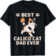 Caliby Essentials Best Calicoes Dad Ever Dilute Calico Cat Women T-Shirt - T-Shirt | Black
