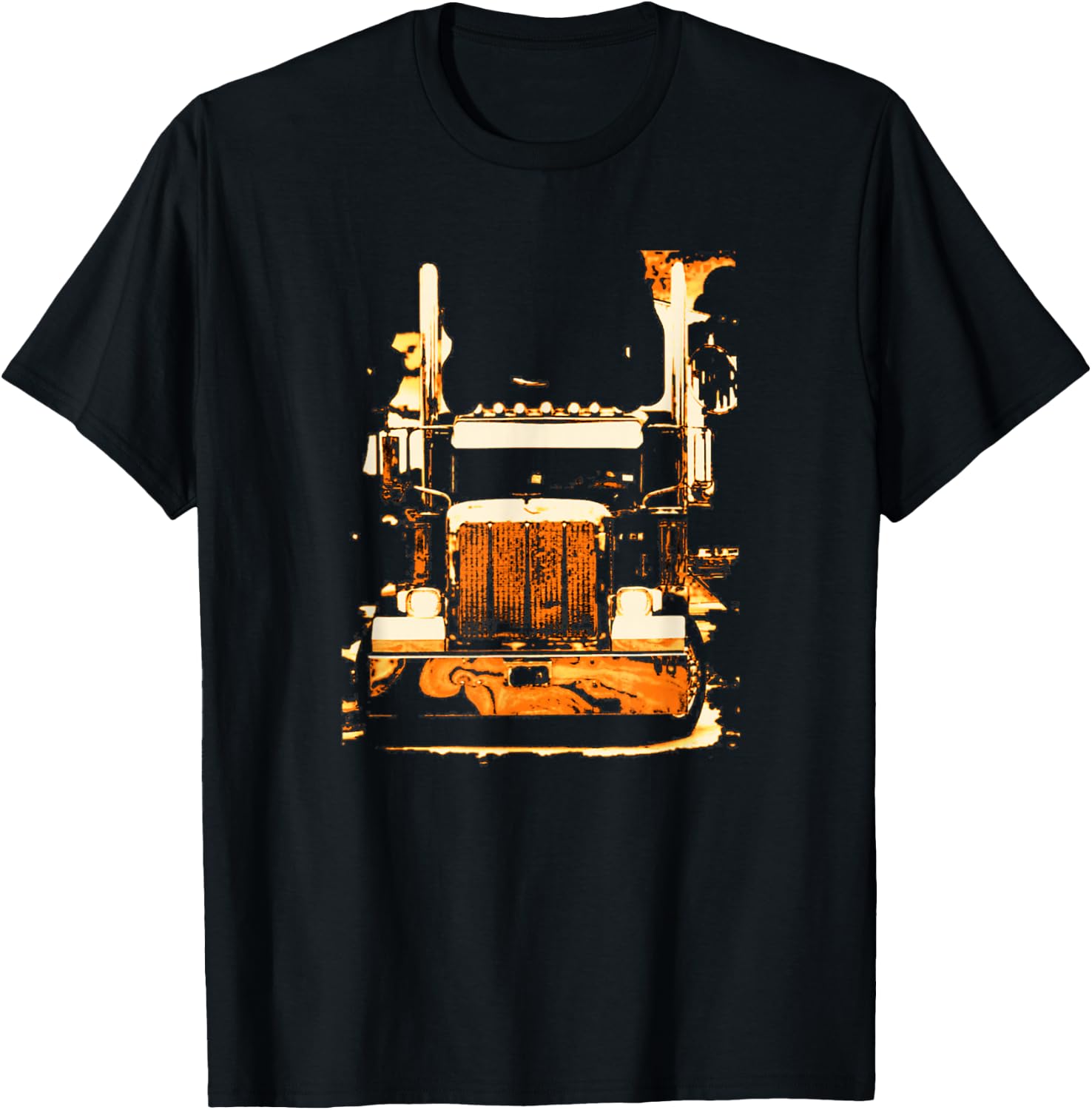 Trucker - Semi Truck Rig T-Shirt - T-Shirt | Black