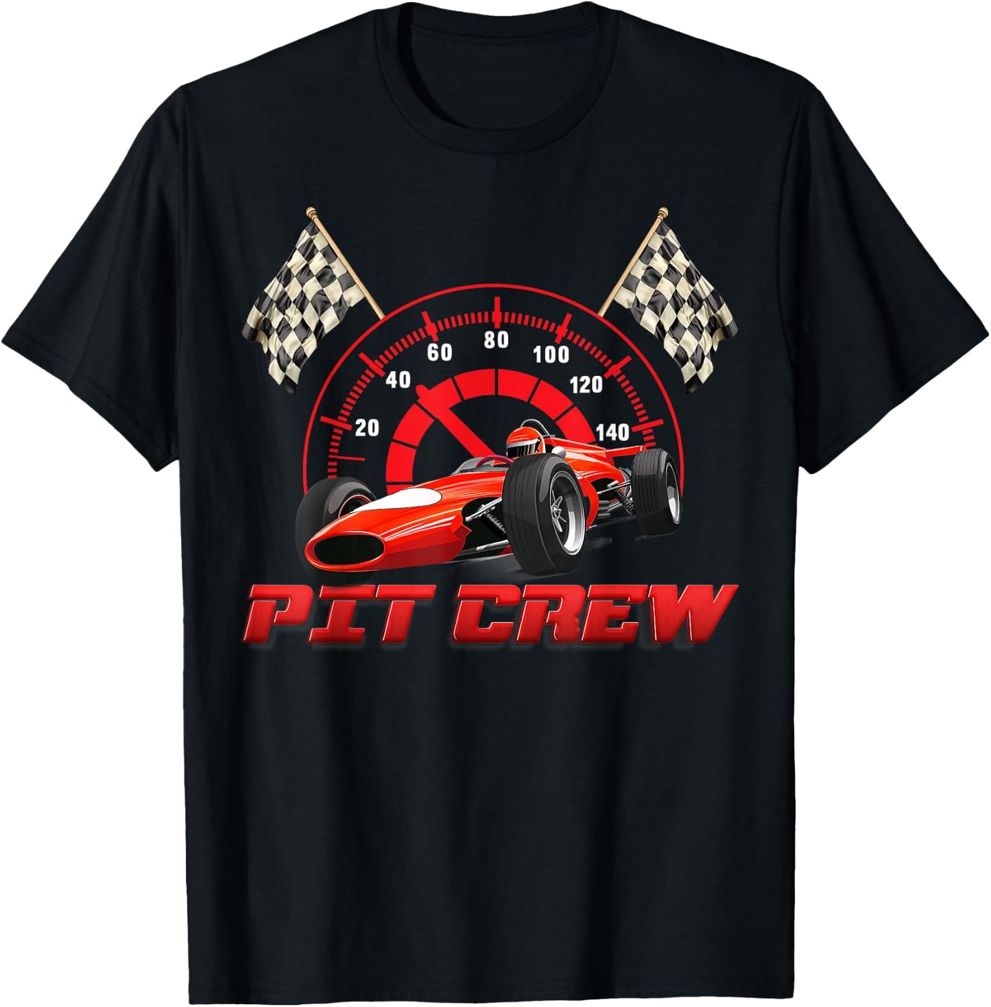 Pit Crew Race Car Birthday Party Racing Car Parties T-Shirt - T-Shirt | Black