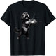 Funny Dog Playing Violin Violinist Orchestra Musician T-Shirt - T-Shirt | Black