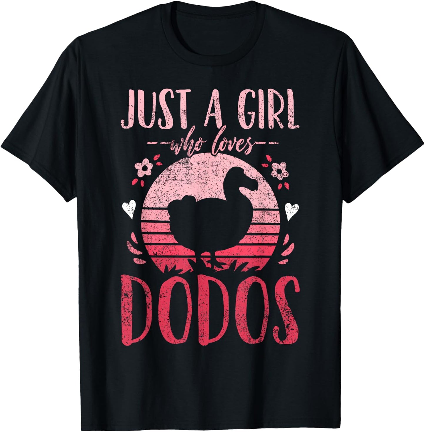 Dodo Birds Just a Girl Who Loves Dodos Retro Vintage T-Shirt - T-Shirt | Black