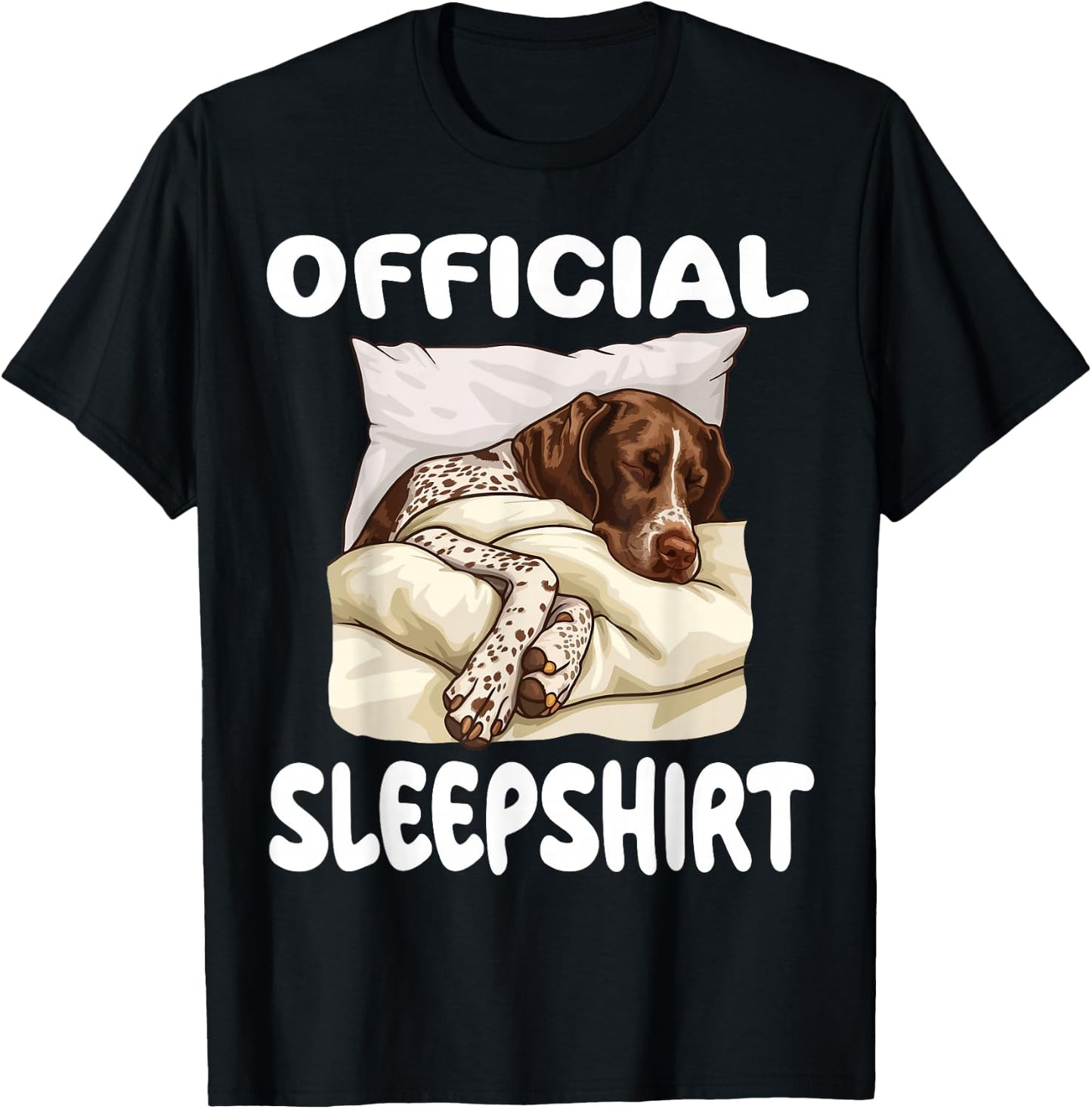 German Shorthaired Pointer Dog Official Sleepshirt Pajamas T-Shirt - T-Shirt | Black