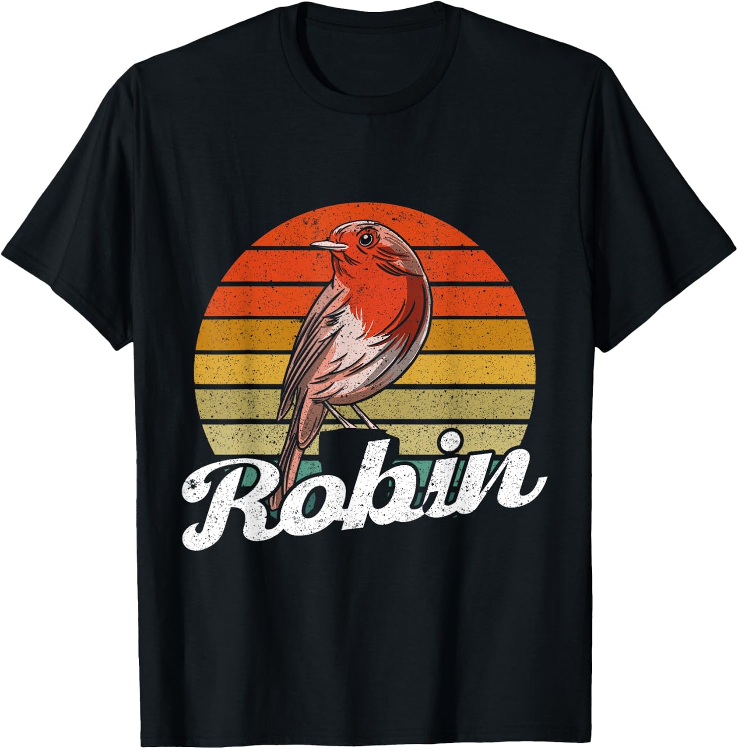 Robin bird design gift bird lover T-Shirt - T-Shirt | Black