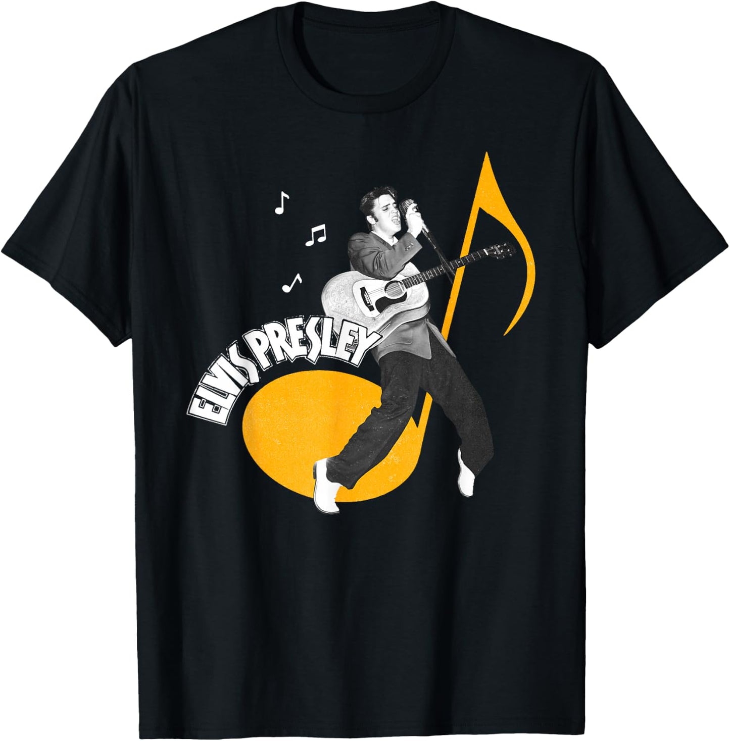 Elvis Presley Official Music Note T-Shirt - T-Shirt | Black