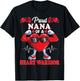 Proud Nana of a Heart Warrior CHD Awareness T-Shirt - T-Shirt | Black