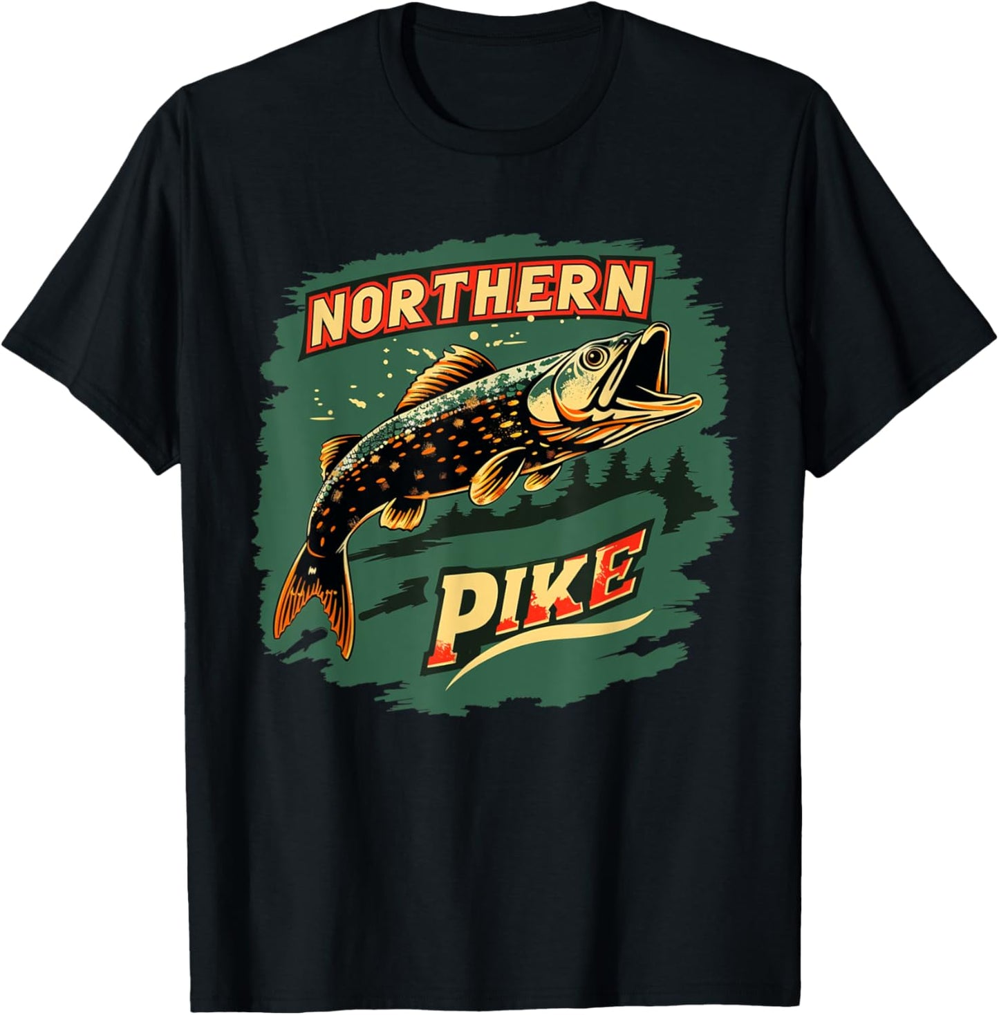 Cool Pike Fish Costume for Fishing Boys and Girls T-Shirt - T-Shirt | Black