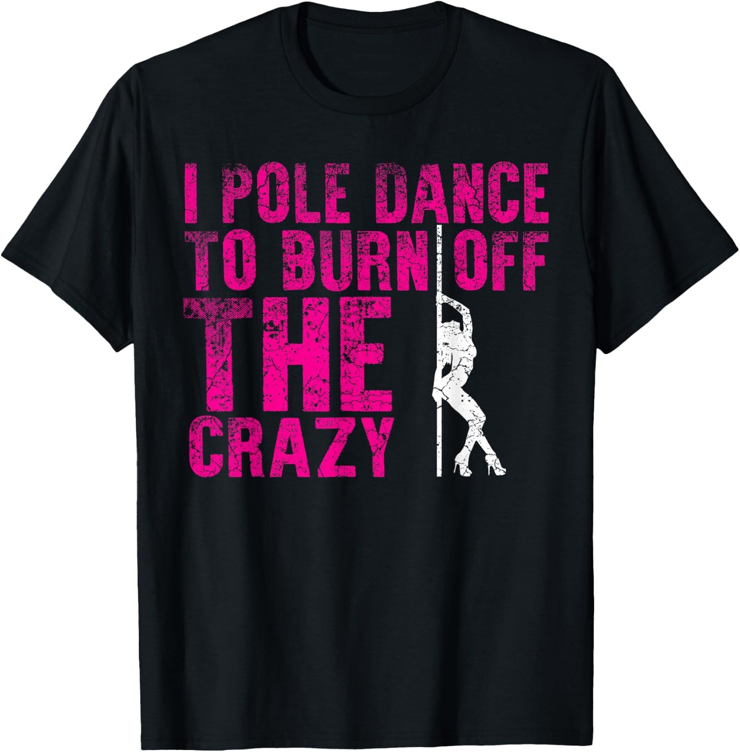 Pole Dance Dancer Women's Fitness Workout T-Shirt - T-Shirt | Black