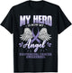 My Hero Is Now My Angel Esophageal Cancer Awareness Warrior T-Shirt - T-Shirt | Black