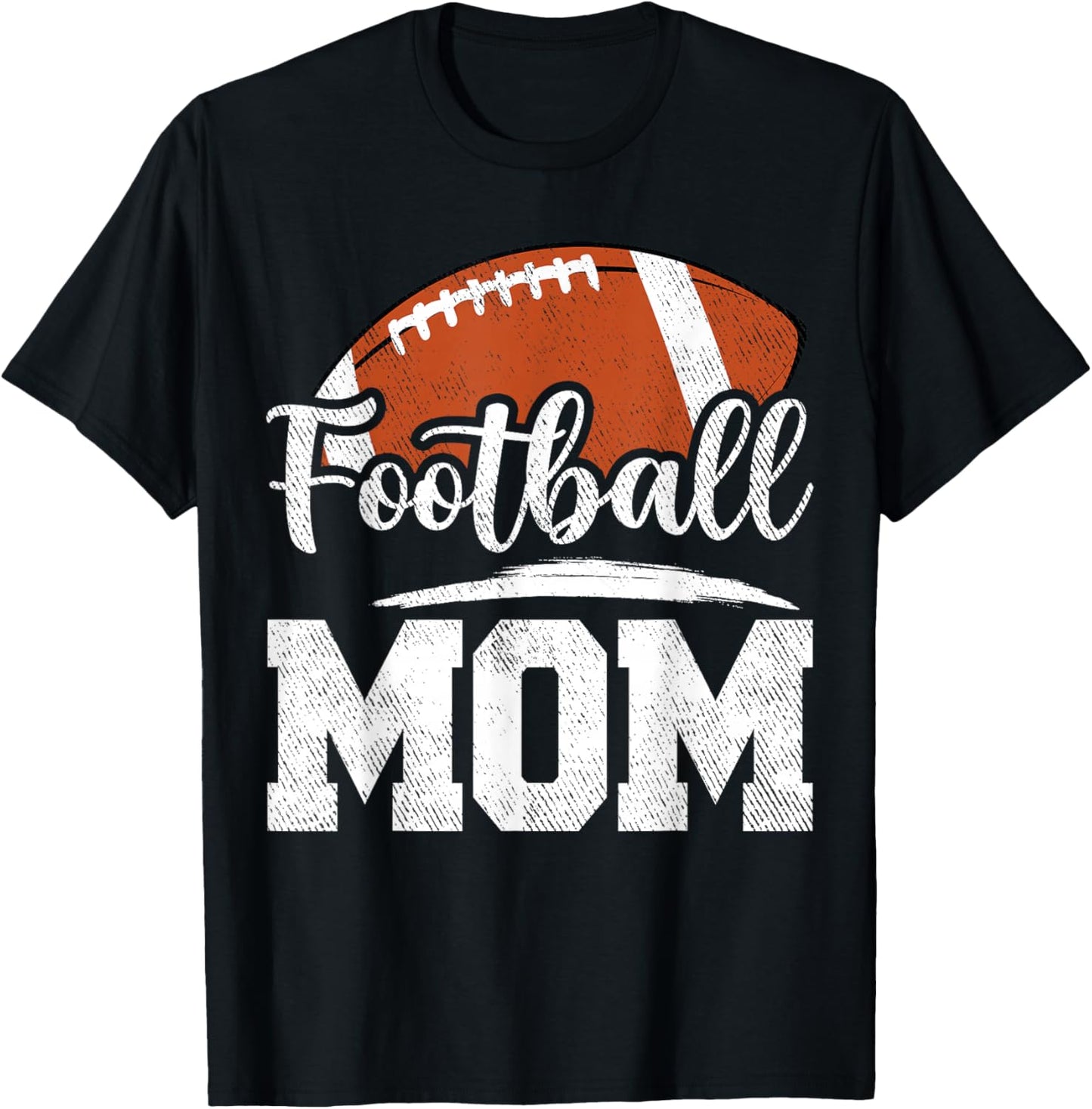 Football Mom Football Player Game Day Mother's Day T-Shirt - T-Shirt | Black