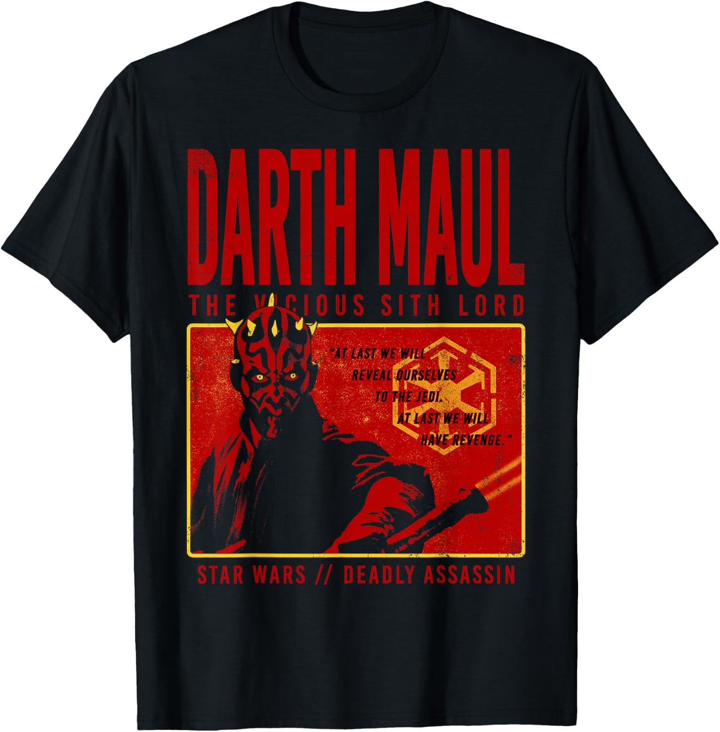 Star Wars Halloween Darth Maul The Vicious Sith Lord T-Shirt - T-Shirt | Black