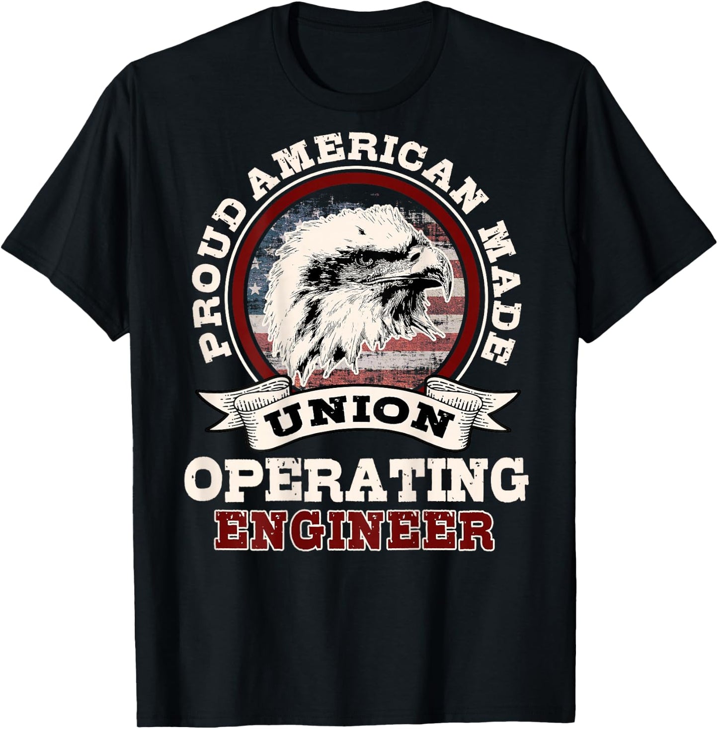 Operating Engineers Design On Back Of Clothing T-Shirt - T-Shirt | Black